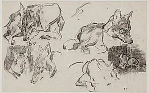 Studier efter marokkanske hunde by Pierre Andrieu