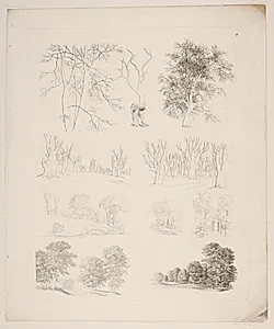 "Studier efter Naturen med Hensyn til Landskabstegning af S.H. Petersen", nr. 4 by Søren Henrik Petersen