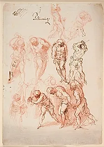 Studier til Kristi hudflettelse by Jacopo Palma (il Giovane)