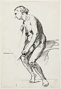 Studier til museets maleri "Jairi datter" (kms835) by Carl Bloch