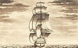 Suite af skibe. Fregat by J.F. Clemens
