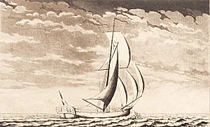 Suite af skibe. Kongejagt by J.F. Clemens