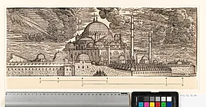 Süleymanyie-moskéen, set fra nordøst by Melchior Lorck