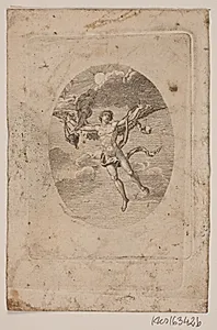 Svævende engel by Gerhard Ludvig Lahde