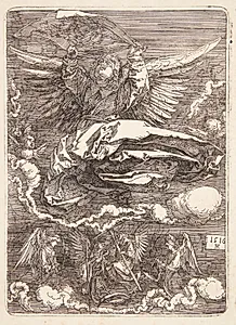 Svededugen, båret af en engel by Albrecht Dürer