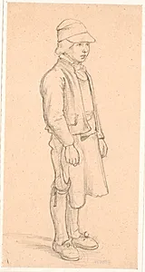 Svensk dreng med kasket by Wilhelm Marstrand