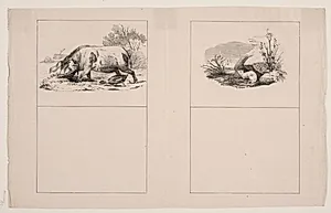 Svinet og anden; Lækatten by Adolph Kittendorff