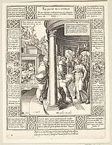 Syndernes forladelse by Hendrick Goltzius