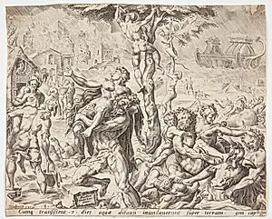 Syndfloden by Cornelis Cort