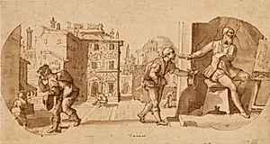 Taddeo Zuccaros afvises af Francesco il Sant'Agnolo by Federico Zuccaro
