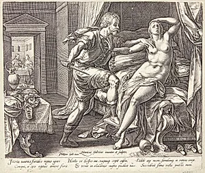 Tarquinius og Lucretia by Hendrick Goltzius