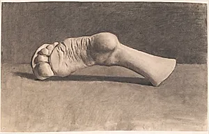 Tegning efter gips. En fod by Joakim Skovgaard