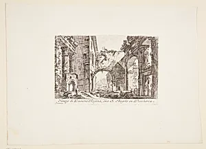 Tempel for Juno Regina, nu S. Angelo-kirken i Pescheria [fiskemarkedet] by Giovanni Battista Piranesi