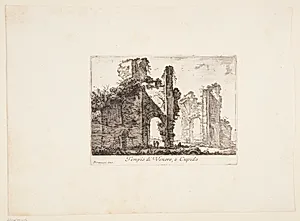 Tempel for Venus og Cupido by Giovanni Battista Piranesi
