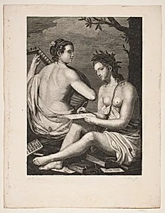 Terpsichore et Kalliope by Gerhard Ludvig Lahde