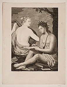 Terpsichore et Kalliope by Gerhard Ludvig Lahde