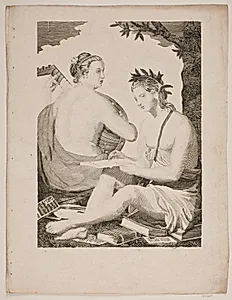 Terpsichore et Kalliope by Gerhard Ludvig Lahde