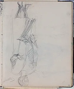 Thorvaldsen. Skitse til "Engen ved Nysø" by Niels Larsen Stevns