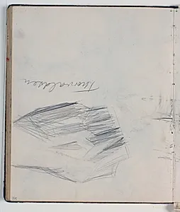 Thorvaldsens venstre hånd. Skitse til "Engen ved Nysø" by Niels Larsen Stevns