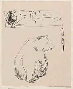 Tiger og bjørn by Edvard Munch
