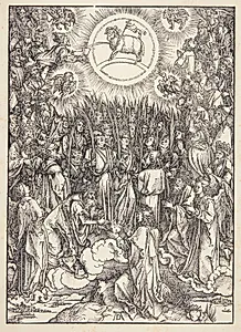 Tilbedelsen af lammet by Albrecht Dürer