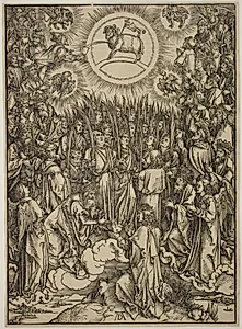 Tilbedelsen af lammet by Albrecht Dürer