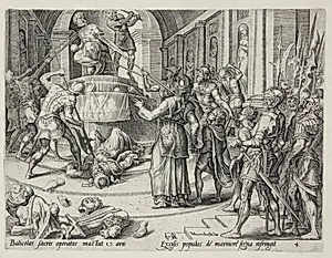 Tilintetgørelsen af Ba'als hus by Harmen Jansz. Muller