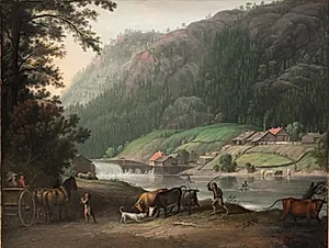 Tistedalen ved Frederikshald i Norge by Erik Pauelsen