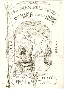 Titelblad med de to børn, der fanger sommerfugle by Lorenz Frølich