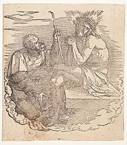 Titelblad med Kristus som smertensmand by Albrecht Dürer