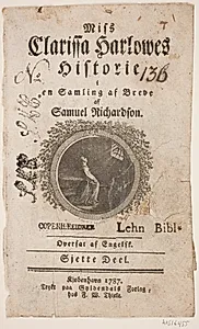 Titelblad med vignet til S. Richardson: "Miss Clarissa Harlowes Historie", sjette del by Georg Christian Schule