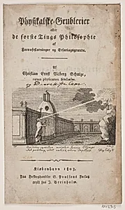 Titelblad til Chr. E. V. Schulge: "Physikalske grublerier [...]" by Gerhard Ludvig Lahde