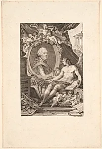Titelblad til "Description des principales pierres gravées du cabinet du duc d'Orleans" by Augustin de Saint-Aubin