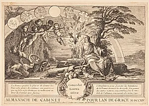 Titelblad til en almanak (Almanach de Cabinet Pour lan de Grace)