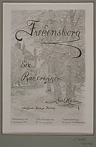 Titelblad til "Fredensborg - seks raderinger af Axel Holm" by Axel Holm
