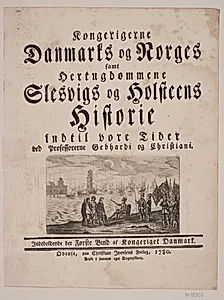 Titelblad til Gebhardi og Christiani: Kongerigerne Danmark og Norges samt hertugdømmene Slesvig og Holsteens historie by Andreas Støttrup