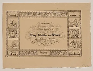 Titelblad til "Halvtredsindstyve gamle Kæmpevise-melodier" by Lorenz Frølich
