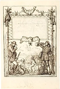 Titelblad til Jæger Sangbog by Lorenz Frølich
