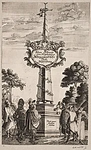 Titelblad til Johann Albrecht Mandelslo, ”Morgenländische Reisebeschreibung […], Schleswig 1668 by Christian Rothgiesser