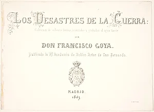 Titelblad til "Los Desastres de la Guerra", 1863-udgaven by Francisco de Goya