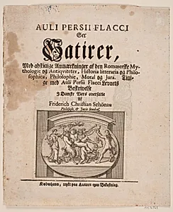 Titelblad til Persius' Satirer by Odvardt Helmoldt de Lode