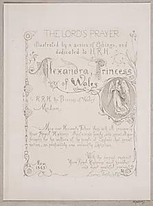 Titelblad til "The Lord's Prayer" by Lorenz Frølich