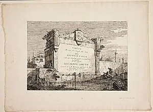 Titelblad til "Vedute altre prese da i luoghi altre ideate da Antonio Canal" by Canaletto