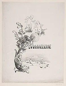 Titelvignet til C. Andersen og F. Hendriksen, "Maanederne" by F. Hendriksen