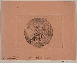 Titelvignet til J. G. Müller "Komiske Romaner" by Georg Christian Schule