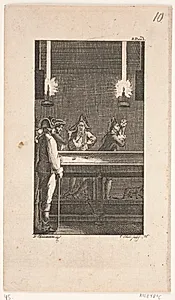 Titelvignet til Smollett "Peregrine Pickles Tildragelser" by Georg Christian Schule