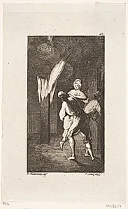 Titelvignet til Smollett "Peregrine Pickles Tildragelser" by Georg Christian Schule