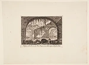 Tito Vespasiano's termer, også kaldet De syv sale by Giovanni Battista Piranesi