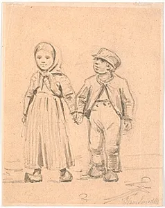 To almuebørn by Hans Smidth