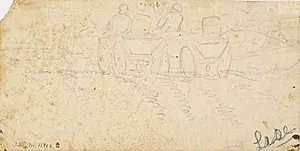 To arbejdsvogne på en vej by Hans Smidth